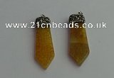 CGP340 12*50mm - 15*55mm arrowhead agate pendants wholesale