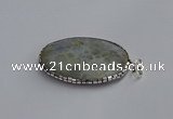 CGP3410 35*50mm faceted oval agate pendants wholesale