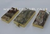 CGP3427 25*45mm - 30*55mm rectangle crazy lace agate pendants