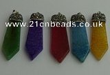 CGP346 12*50mm - 15*55mm arrowhead agate pendants wholesale