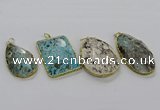 CGP3471 30*40mm - 35*55mm freeform ocean agate pendants