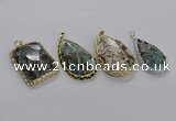 CGP3481 30*40mm - 35*55mm freeform ocean agate pendants