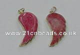 CGP3494 22*45mm - 25*50mm wing-shaped fossil coral pendants