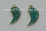 CGP3496 22*45mm - 25*50mm wing-shaped fossil coral pendants