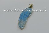 CGP3504 22*60mm - 25*65mm feather fossil coral pendants