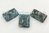 CGP3530 30*40mm - 30*45mm rectangle ocean agate slab pendants