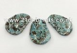 CGP3532 38*55mm - 40*58mm freeform ocean agate slab pendants