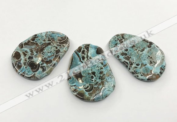 CGP3532 38*55mm - 40*58mm freeform ocean agate slab pendants