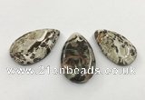 CGP3536 25*40mm - 28*48mm flat teardrop ocean agate slab pendants