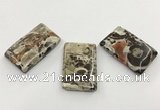 CGP3538 28*42mm - 32*48mm rectangle ocean agate slab pendants