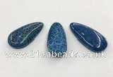 CGP3547 23*50mm - 27*55mm flat teardrop chrysanthemum agate slab pendants