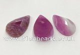 CGP3564 35*55mm faceted flat teardrop agate pendants wholesale