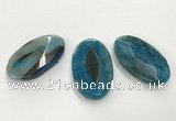 CGP3570 32*50mm faceted oval agate pendants wholesale