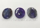 CGP3576 40*50mm faceted oval agate pendants wholesale