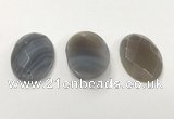 CGP3580 32*45mm faceted oval agate pendants wholesale