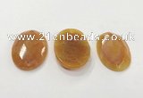 CGP3581 32*45mm faceted oval agate pendants wholesale