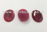 CGP3583 32*45mm faceted oval agate pendants wholesale