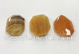 CGP3590 32*42mm faceted octagonal agate pendants wholesale