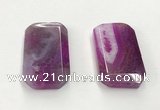 CGP3597 35*55mm faceted octagonal agate pendants wholesale