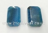 CGP3599 35*55mm faceted octagonal agate pendants wholesale