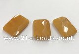 CGP3606 32*45mm faceted rectangle candy jade pendants wholesale