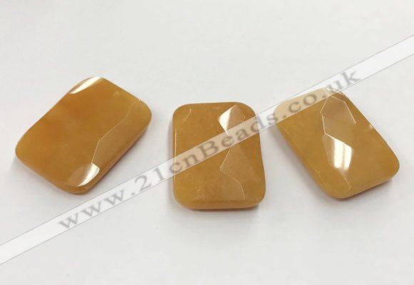 CGP3606 32*45mm faceted rectangle candy jade pendants wholesale