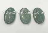 CGP3614 35*60mm oval amazonite gemstone pendants wholesale