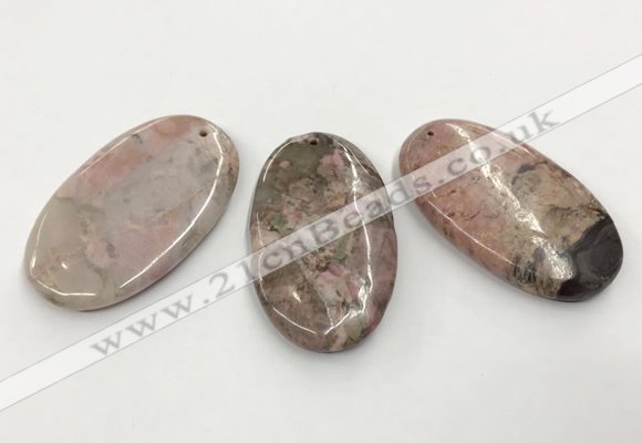 CGP3620 35*60mm oval rhodochrosite gemstone pendants