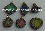 CGP372 25*30mm - 30*35mm freeform crystal glass pendants