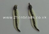 CGP401 12*70mm feather bone pendants wholesale