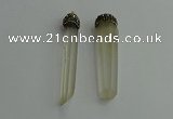 CGP407 10*55mm - 15*65mm sticks white crystal pendants wholesale