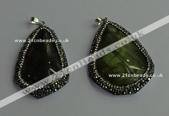 CGP415 35*45mm - 40*55mm freeform labradorite pendants wholesale