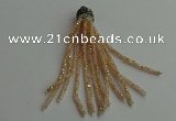 CGP420 2*3mm faceted rondelle handmade chinese crystal tassel pendants