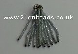 CGP424 2*3mm faceted rondelle handmade chinese crystal tassel pendants