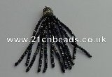 CGP429 2*3mm faceted rondelle handmade chinese crystal tassel pendants