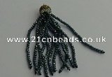 CGP440 2*3mm faceted rondelle handmade chinese crystal tassel pendants