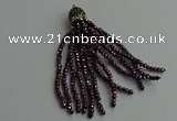 CGP442 2*3mm faceted rondelle handmade chinese crystal tassel pendants