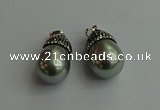 CGP460 15*25mm - 15*30mm teardrop pearl shell pendants wholesale