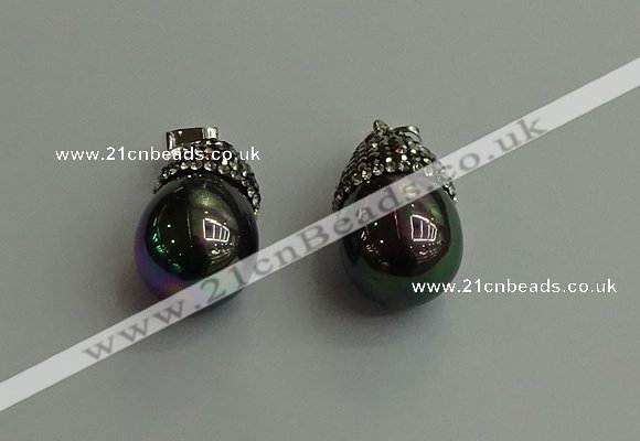 CGP462 15*25mm - 15*30mm teardrop pearl shell pendants wholesale