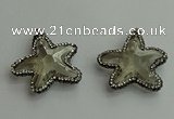 CGP506 35*35mm star crystal glass pendants wholesale