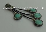 CGP531 16*18mm freeform turquoise tassel pendants wholesale