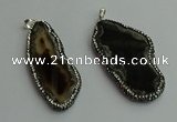 CGP538 25*50mm - 35*65mm freeform agate pendants wholesale