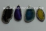 CGP539 25*50mm - 35*65mm freeform agate pendants wholesale