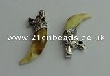 CGP550 10*45mm - 12*50mm horn dog tooth pendants wholesale