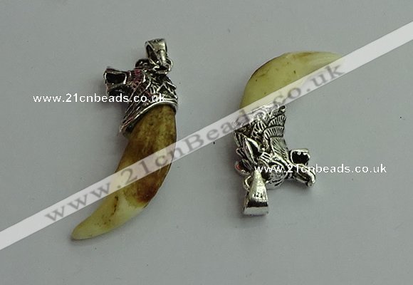 CGP550 10*45mm - 12*50mm horn dog tooth pendants wholesale