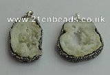 CGP553 30*50mm - 45*55mm freeform druzy agate pendants wholesale