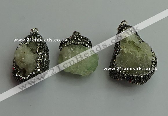 CGP566 25*30mm - 30*40mm freeform druzy agate pendants wholesale