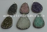 CGP578 30*45mm - 40*50mm freeform crystal glass pendants wholesale