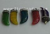 CGP588 16*50mm - 18*55mm oxhorn agate pendants wholesale