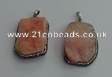 CGP593 25*40mm - 30*45mm freeform druzy agate gemstone pendants